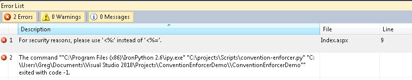 outdated tag error
