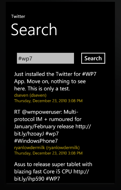 Windows Phone app