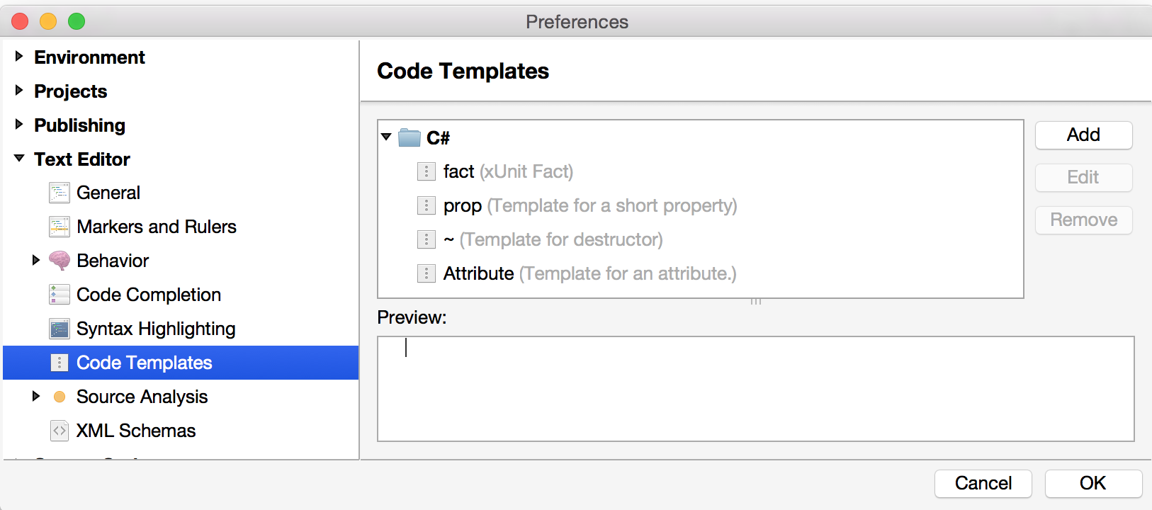 Preferences
