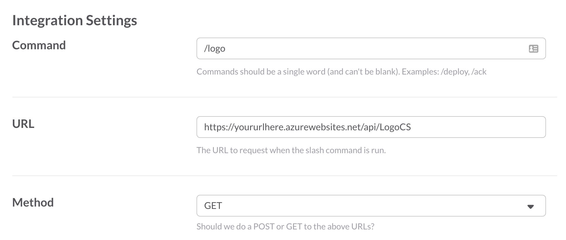 Slash Command Config