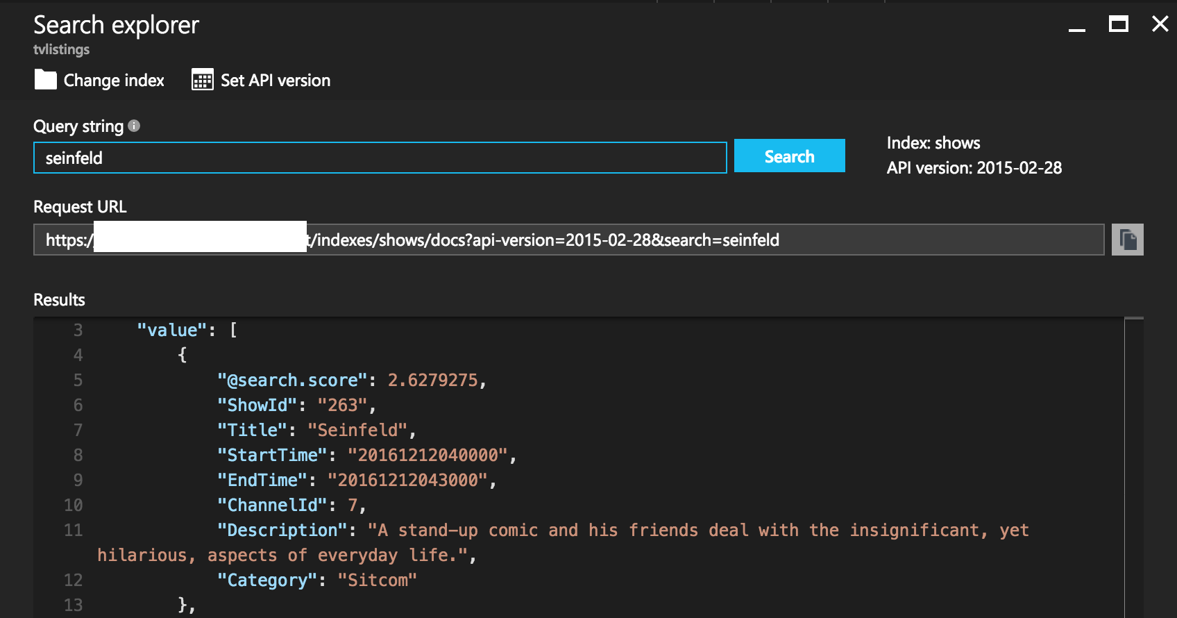 Searching within the Azure Portal