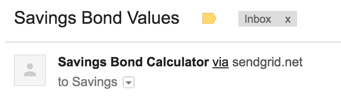 Savings bond report email